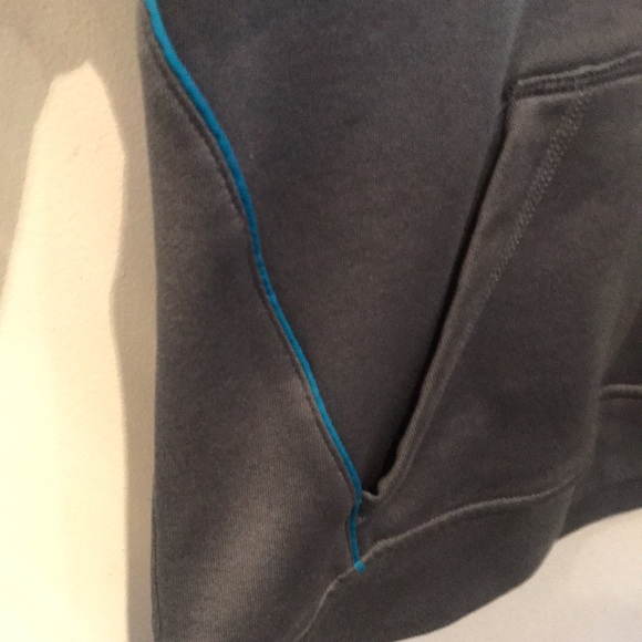 Sweet 3 tone Puma grey and aqua blue athletic performance hoodie - Picture 7 of 7